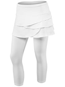 Lucky in Love Women's Scallop Skirt Capri White