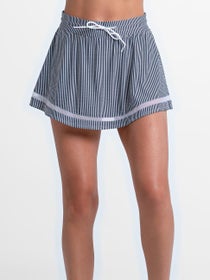 Lucky in Love Women's High Waist Seersucker Skirt-Navy