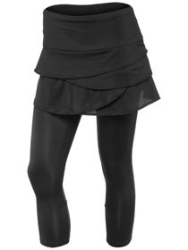Lucky in Love Women's Scallop Skirt Capri Black