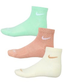 Nike Everyday Cushion Quarter Sock 3-Pack Mint