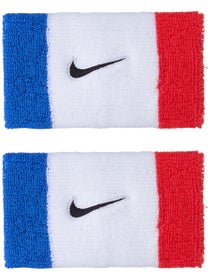 Nike Swoosh Doublewide Wristbands 2Pk Royal/Red/Bk