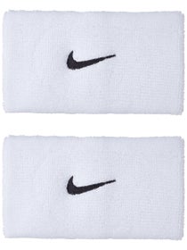 Nike Swoosh Doublewide Wristbands 2Pk White