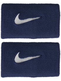 Nike Fall Premier Doublewide Wristbands Navy/Silver