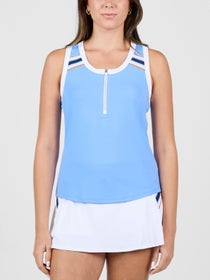 Sofibella Women's Classic Currents Zip Racer Tank