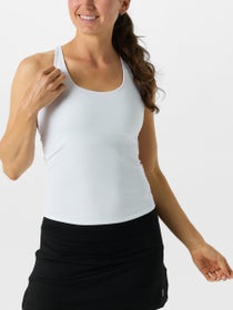 Sofibella Women's UV Racerback Tank - White