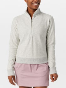 Travis Mathew Women's Cloud 1/2 Zip LS Top - Grey