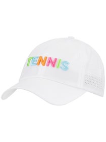 VimHue Women's Multi Ombre Puff Tennis Hat - White