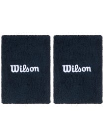 Wilson Core Doublewide Wristbands - Navy