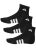 adidas Men's Cushioned 4.0 3-Pack Qtr Socks Bk LG