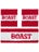 BOAST Men's Fall Headband/Wristband Set Wh/Red