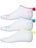 Lucky In Love Girl Pom 3Pk Low Cut Sock Sz 9-2.5 Wh/Mul