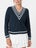 Lucky In Love Wms Victory V-Neck Sweater Navy XS