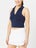 Lucky in Love Women's Hip Fit Polo Tank Navy XL