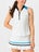 Sofibella Wms Electric Blue Sleeveless Polo Wh M
