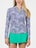 Sofibella Women's Green Spirit Half Zip Print L
