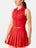 Travis Mathew Women's Sleeveless Zip Polo Red XL