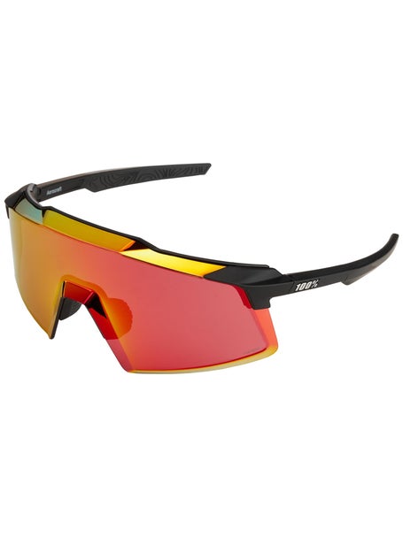 100% Aerocraft Soft Tact Black HiPER Red Mirror Lens
