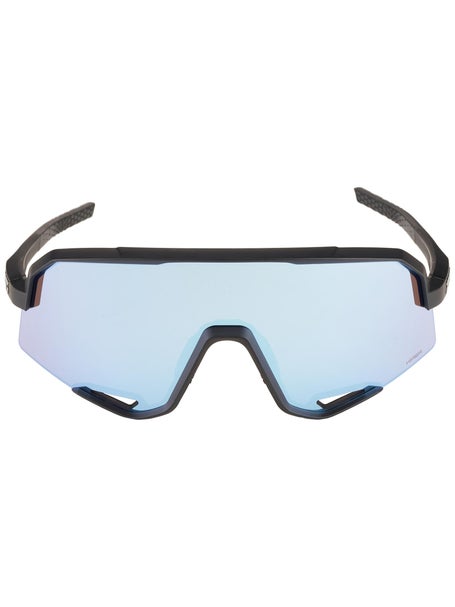 100% Slendale Matte Black HiPER Blue Mirror Lens