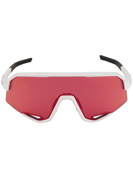 100% Slendale Matte White HiPER Red Mirror Lens