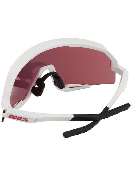 100% Slendale Matte White HiPER Red Mirror Lens