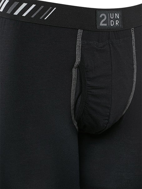 2UNDR Mens Swing Shift 6 Boxer Brief- Black