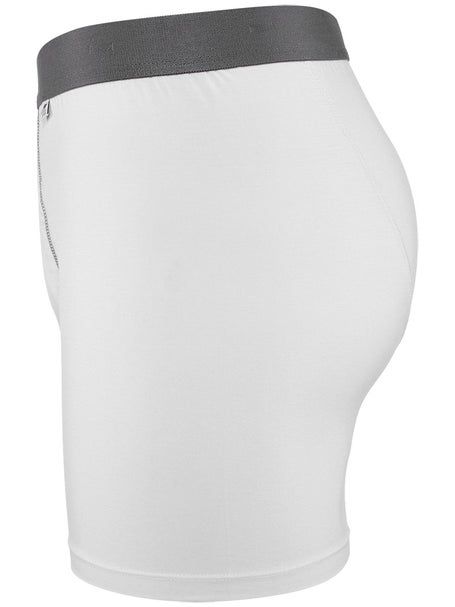 2UNDR Mens Swing Shift 6 Boxer Brief- White