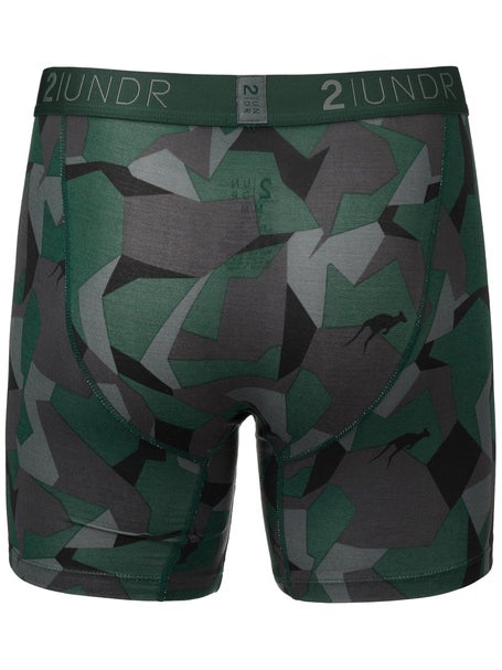 2UNDR Mens Swing Shift 6 Boxer Brief- Forest Camo