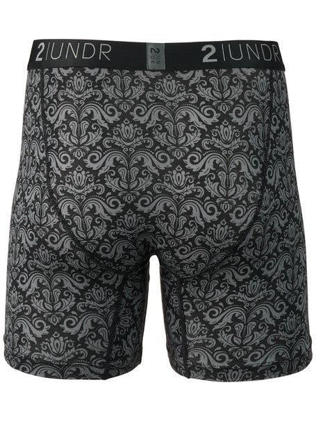 2UNDR Mens Swing Shift 6 Boxer Brief- Rococo Black