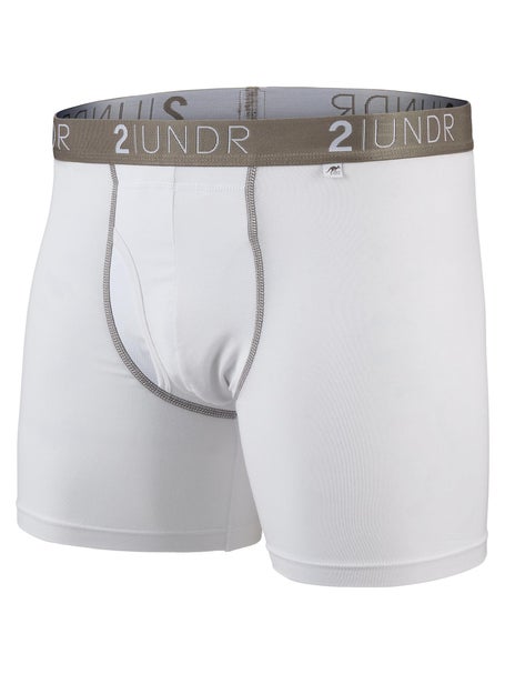 2UNDR Mens Swing Shift 6 Boxer Brief 3-Pack - White
