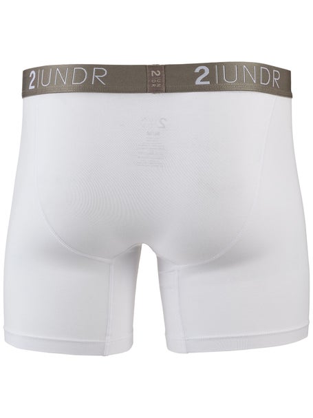 2UNDR Mens Swing Shift 6 Boxer Brief 3-Pack - White
