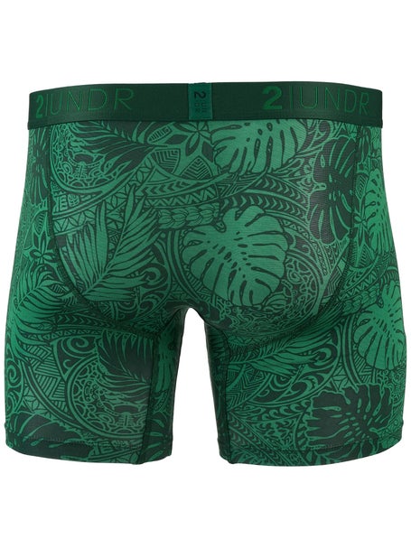 2UNDR Mens Swing Shift 6 Boxer Brief - Coastal Green