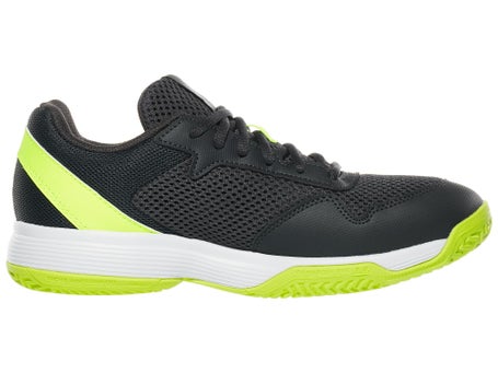 adidas Courtflash K Carbon/Lemon Junior Shoes