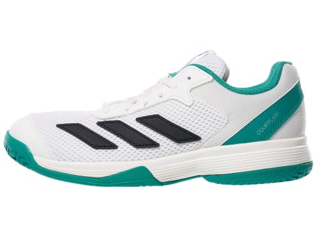 adidas Courtflash K White/Teal/Black Junior Shoes