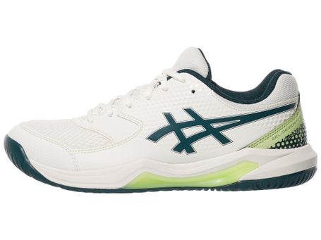 Asics Dedicate 8 Mens Pickleball Shoes - Cream/Teal