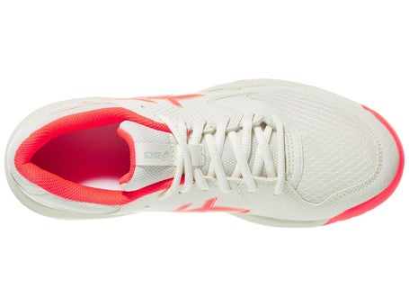 Asics Dedicate 8 Womens Pickleball Shoes Cream/Red