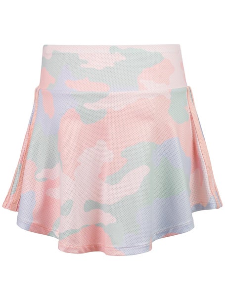 adidas Girls Fall 3 Stripe Flounce Knit Skirt