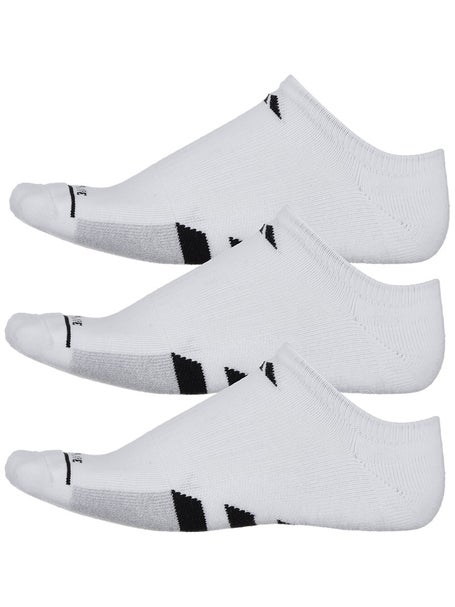 adidas Mens Cushioned II 3-Pack No Show Socks White