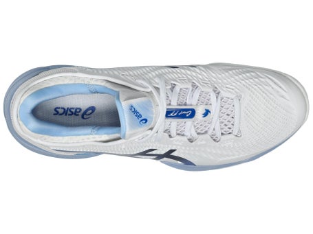 Asics Court FF 3 Novak White/Tuna Blue Mens Shoes