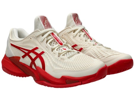 Asics Court FF 3 Novak Cream/Red Mens Shoes