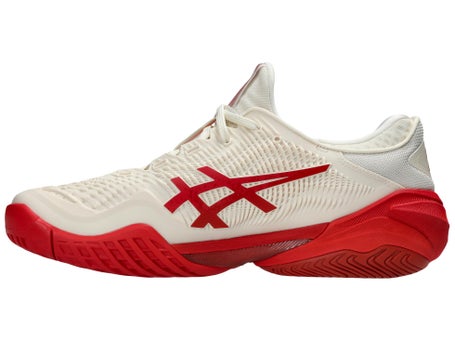 Asics Court FF 3 Novak Cream/Red Mens Shoes