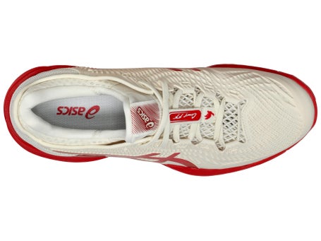 Asics Court FF 3 Novak Cream/Red Mens Shoes