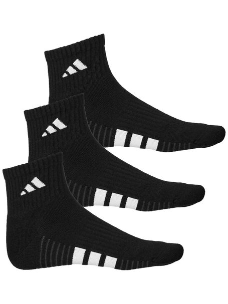 adidas Mens Cushioned 4.0 3-Pack Quarter Socks Black