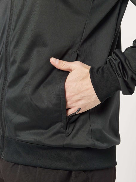 adidas Mens Core Club 3 Stripe Knit Jacket - Black