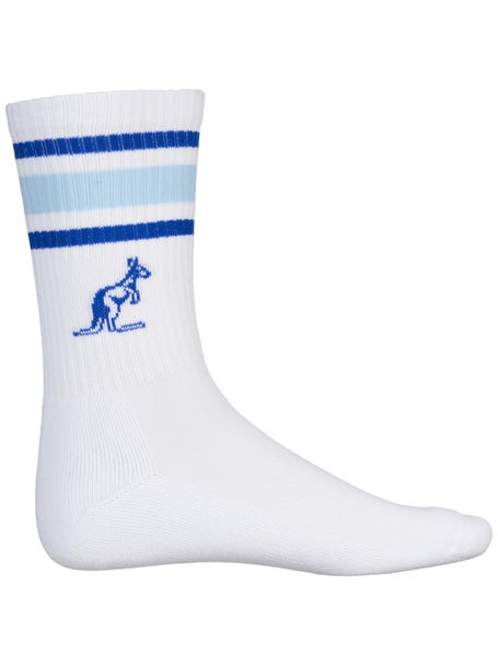 Australian Mens Crew Player Socks White/Blue