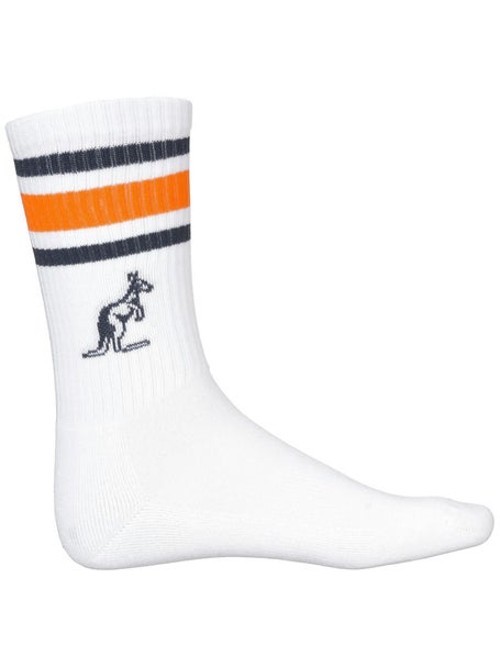 Australian Mens Crew Player Socks Wh/Orange