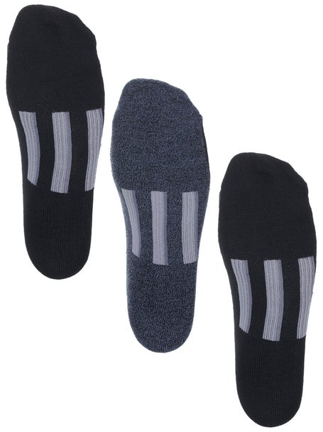 adidas Mens Cushioned X 3 3-Pack Mid-Crew Sock Black