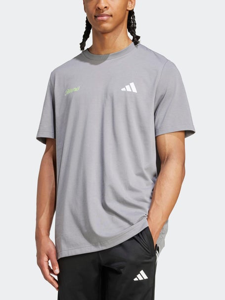 adidas Mens Fall Tennis Apple Graphic T-Shirt