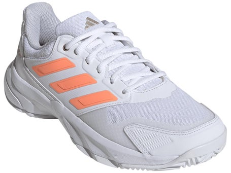 adidas CourtJam Control 3 White/Orange Womens Shoes