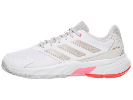 adidas CourtJam Control 3 White/Lucid Red Womens Shoes