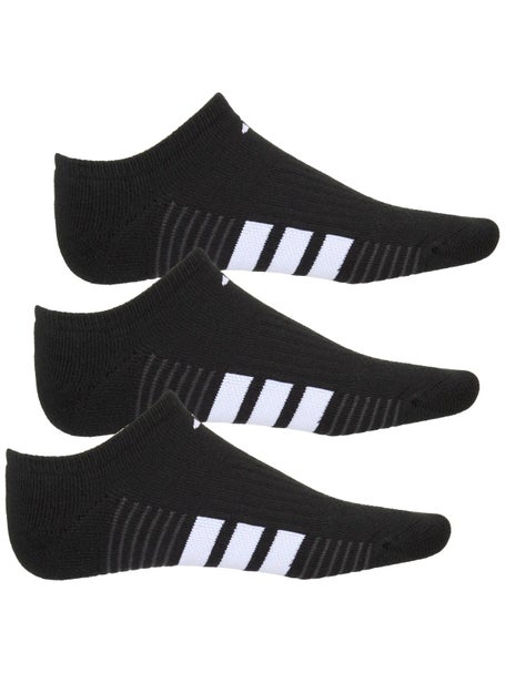 adidas Womens Cushioned 4.0 3-Pack No Show Socks Black